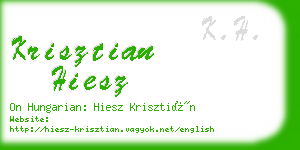 krisztian hiesz business card